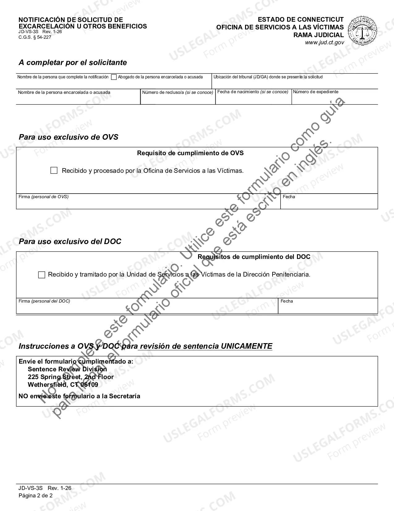 Preview Notice of Application - Spanish