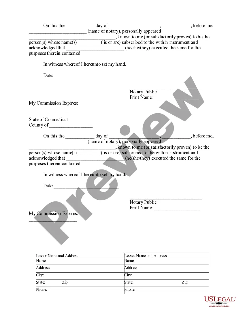 Preview Notice of Lease for Recording