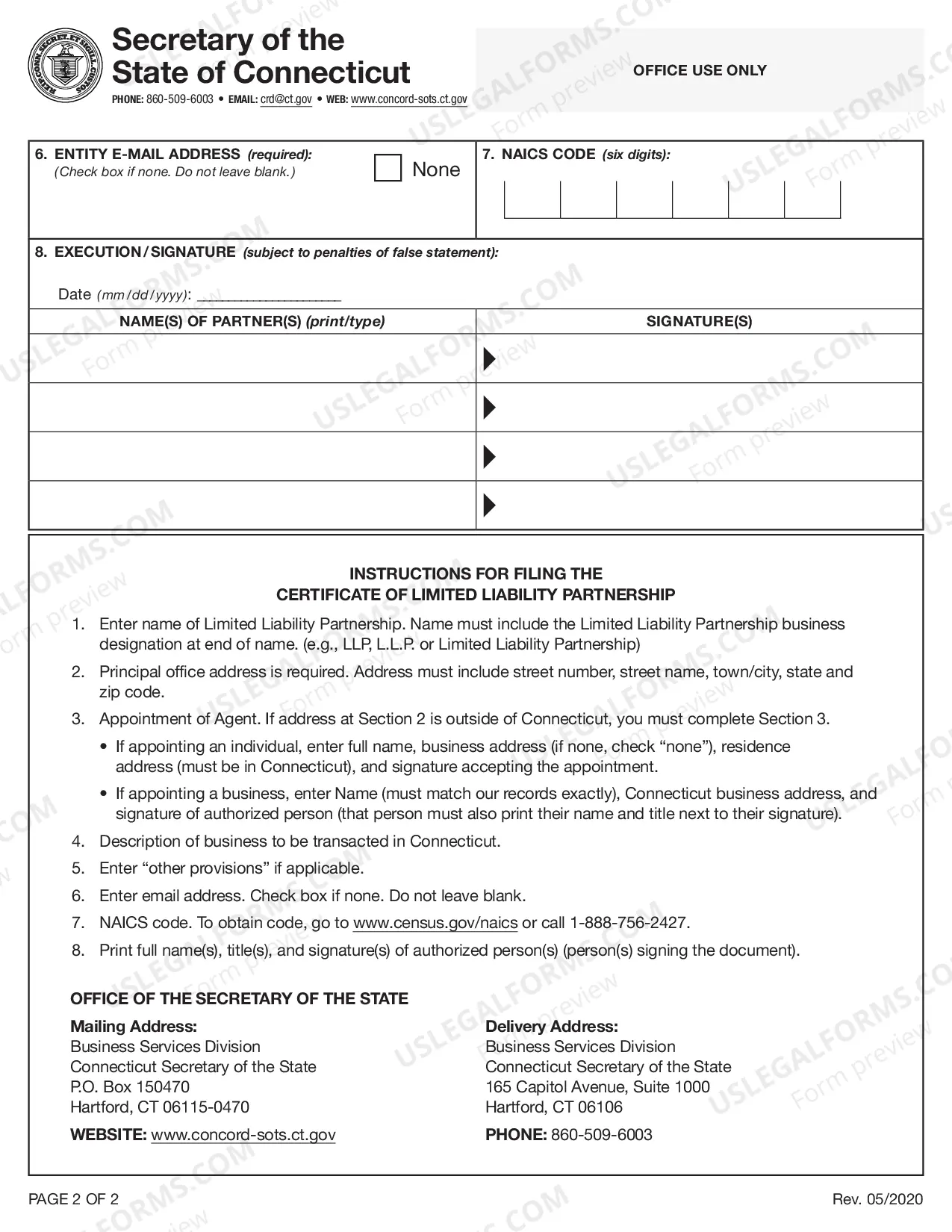 Preview Certificate of Limited Liability Partnership