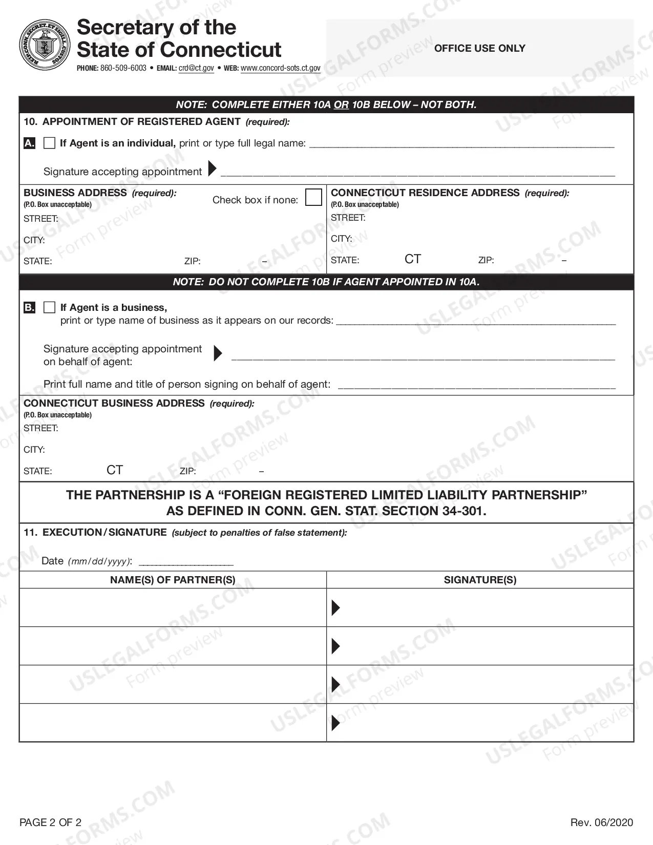 Preview Certificate of Authority/File Online