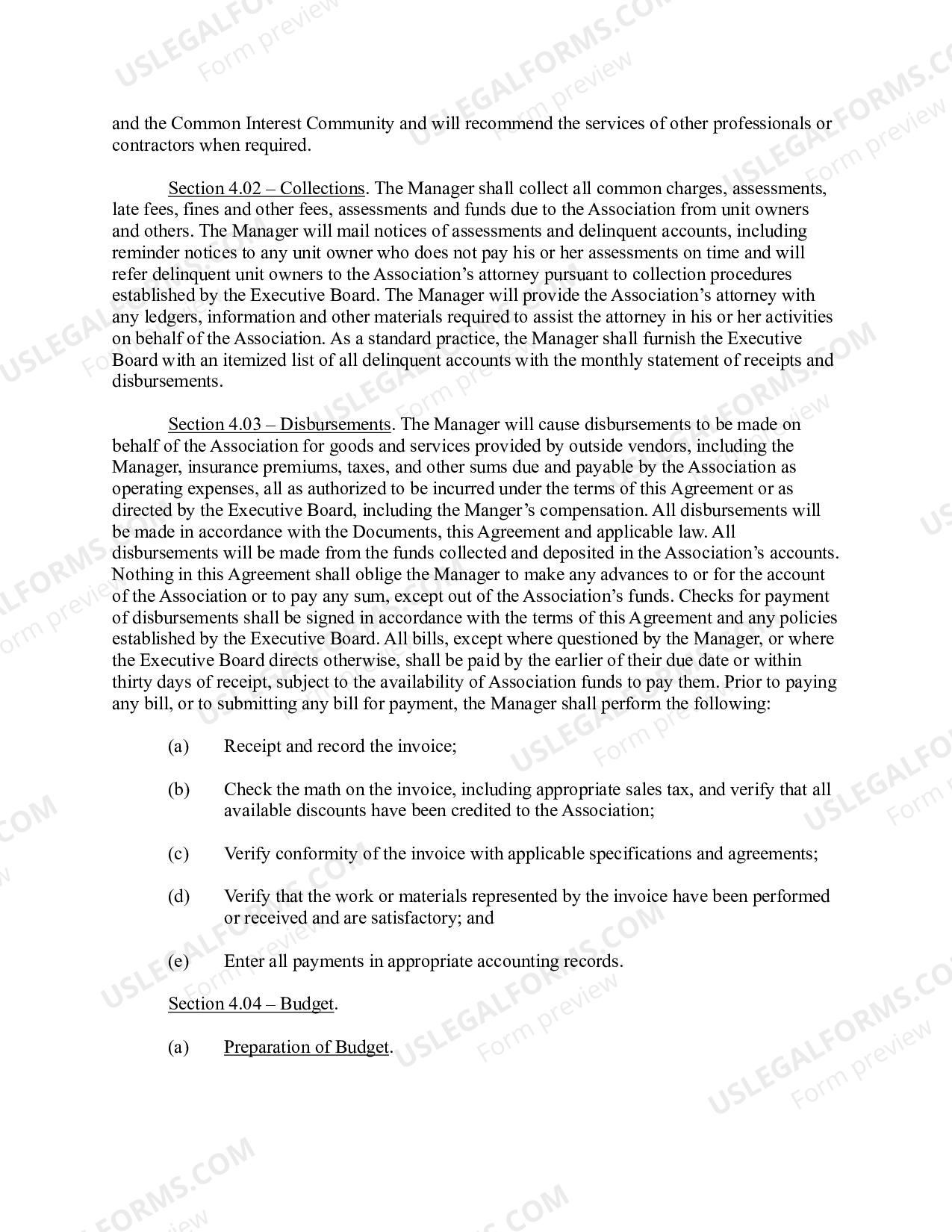 Connecticut Management Agreement US Legal Forms