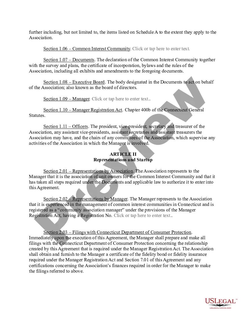 Preview Management Agreement