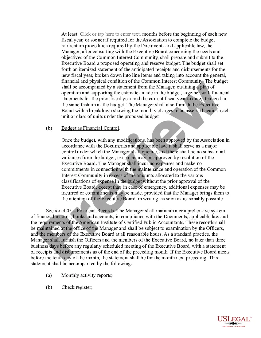 Preview Management Agreement