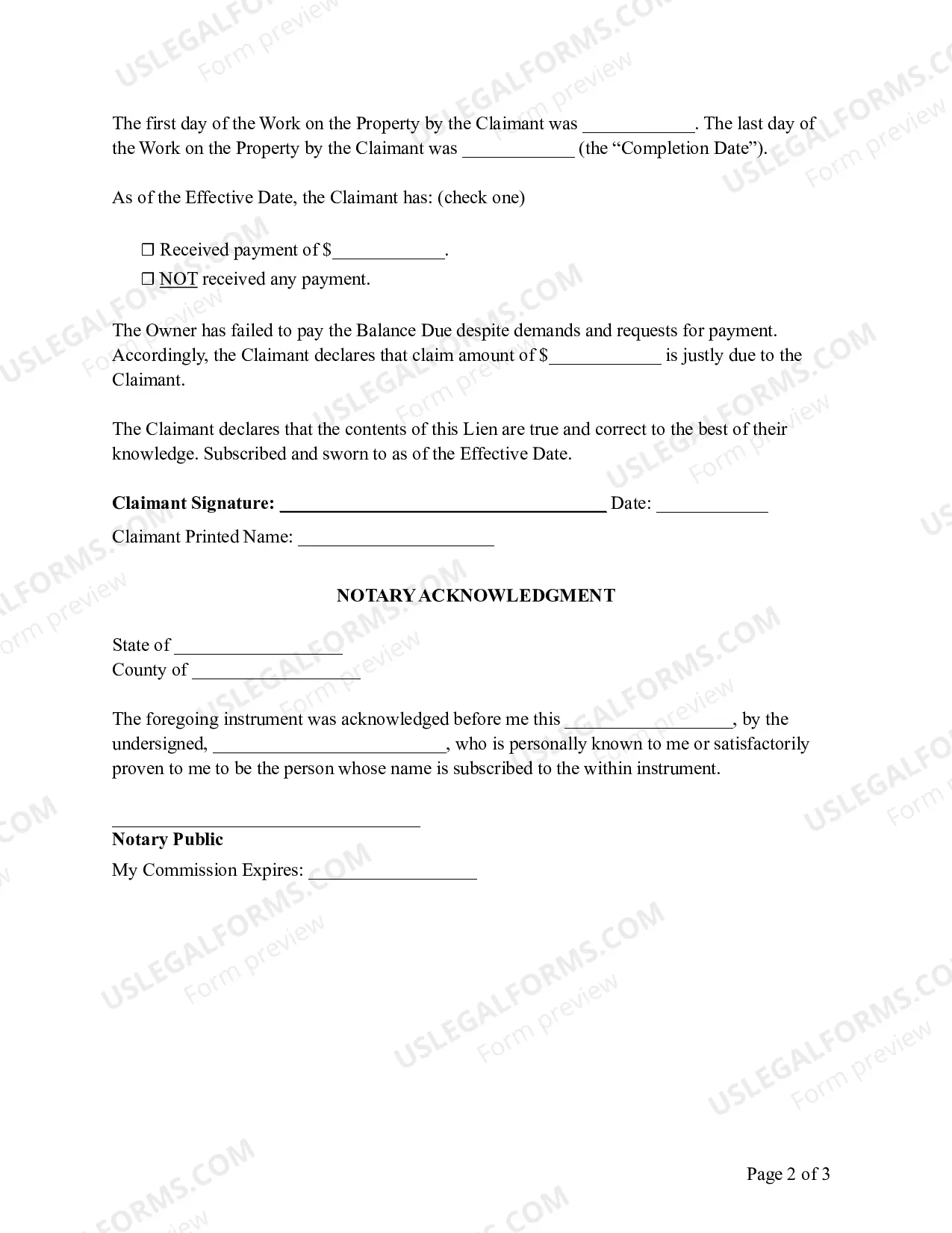 Preview Connecticut Mechanic's Lien