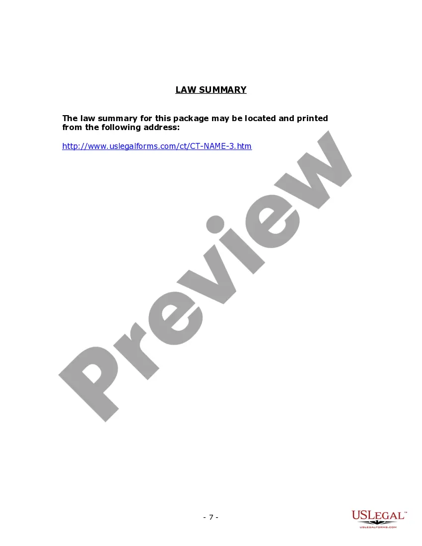 Preview Connecticut Name Change Instructions and Forms Package for a Family