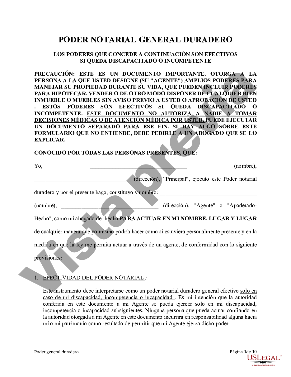 Stamford Connecticut Poder General Duradero Para La Propiedad Y Las Finanzas O Efectivo 8085