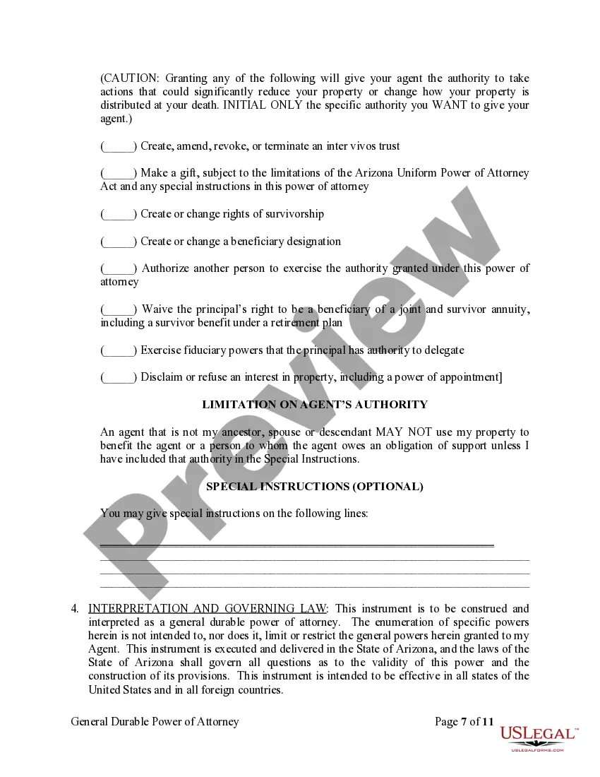 Preview General Durable Power of Attorney for Property and Finances or Financial Effective Immediately