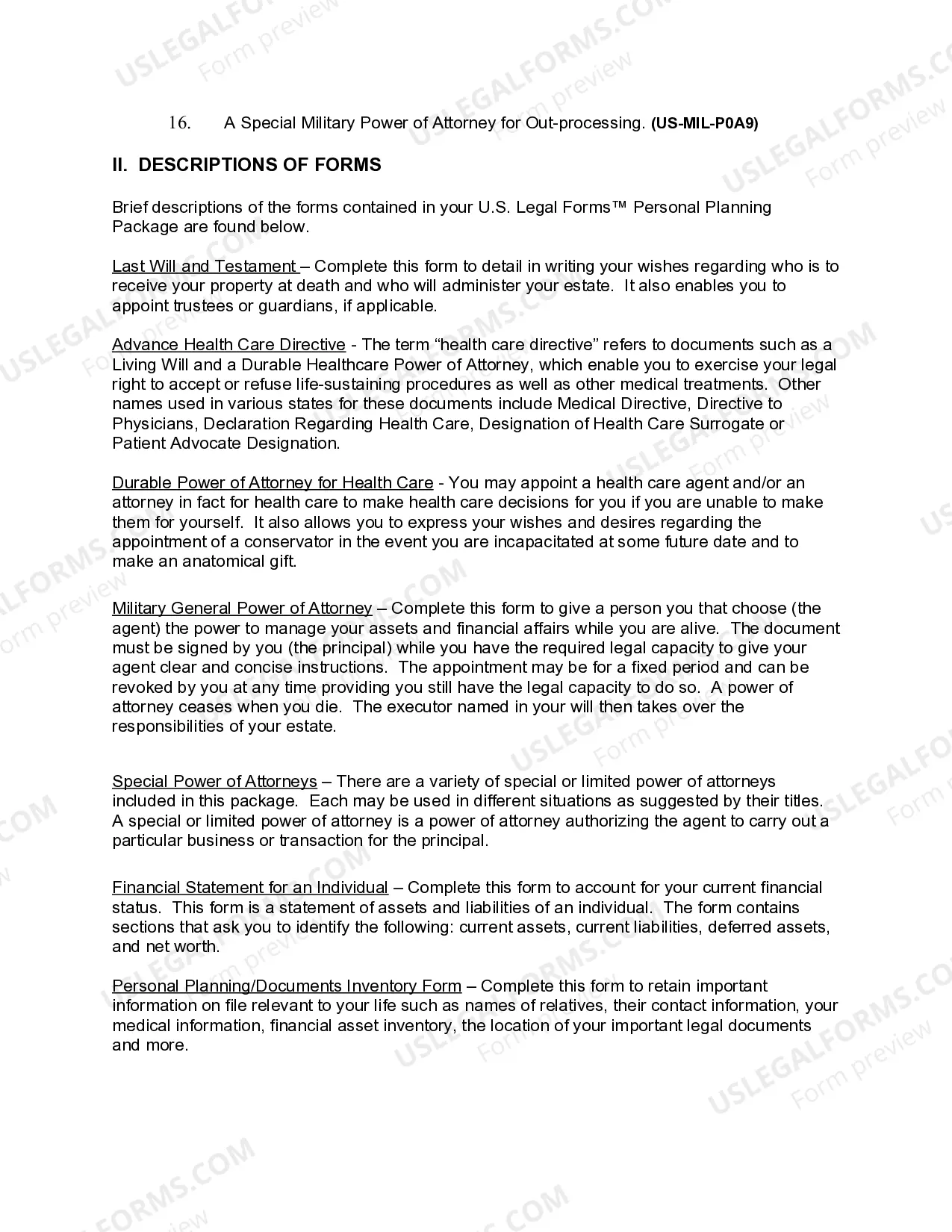 Preview Connecticut Essential Legal Life Documents for Military Personnel