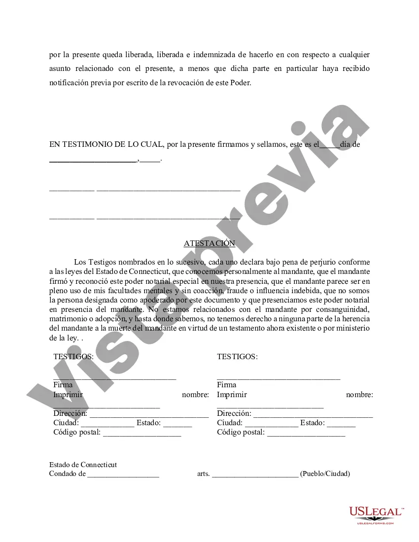 Preview Poder Notarial para el Cuidado y Custodia del Niño o Niños