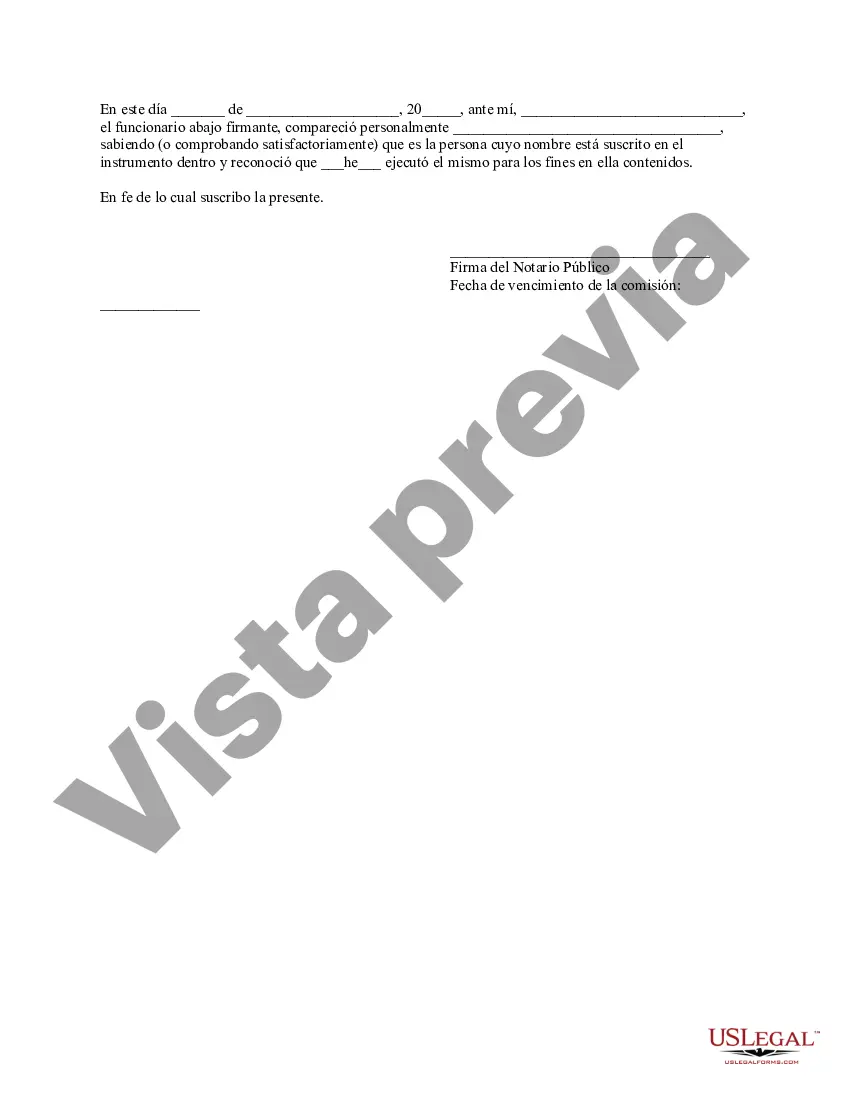 Preview Poder Notarial para el Cuidado y Custodia del Niño o Niños
