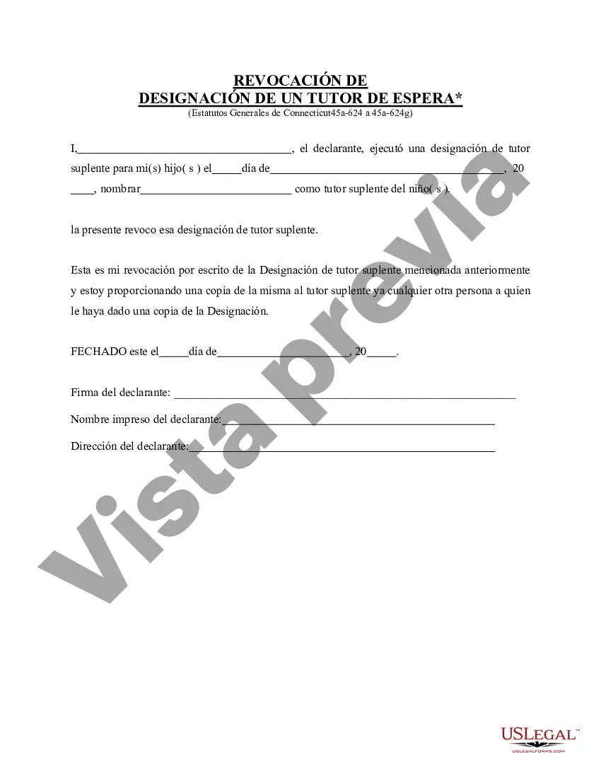 Preview Revocación de la Designación de Tutor Suplente