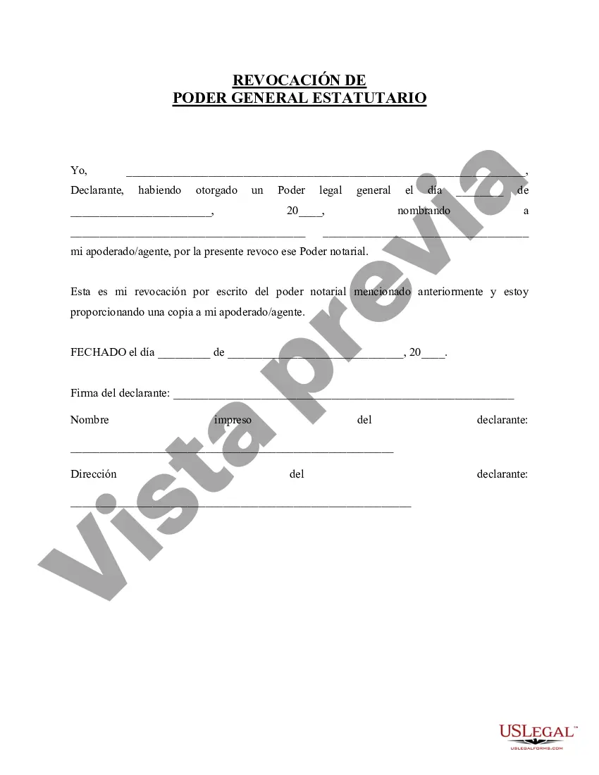 Preview Revocación del Poder General Estatutario