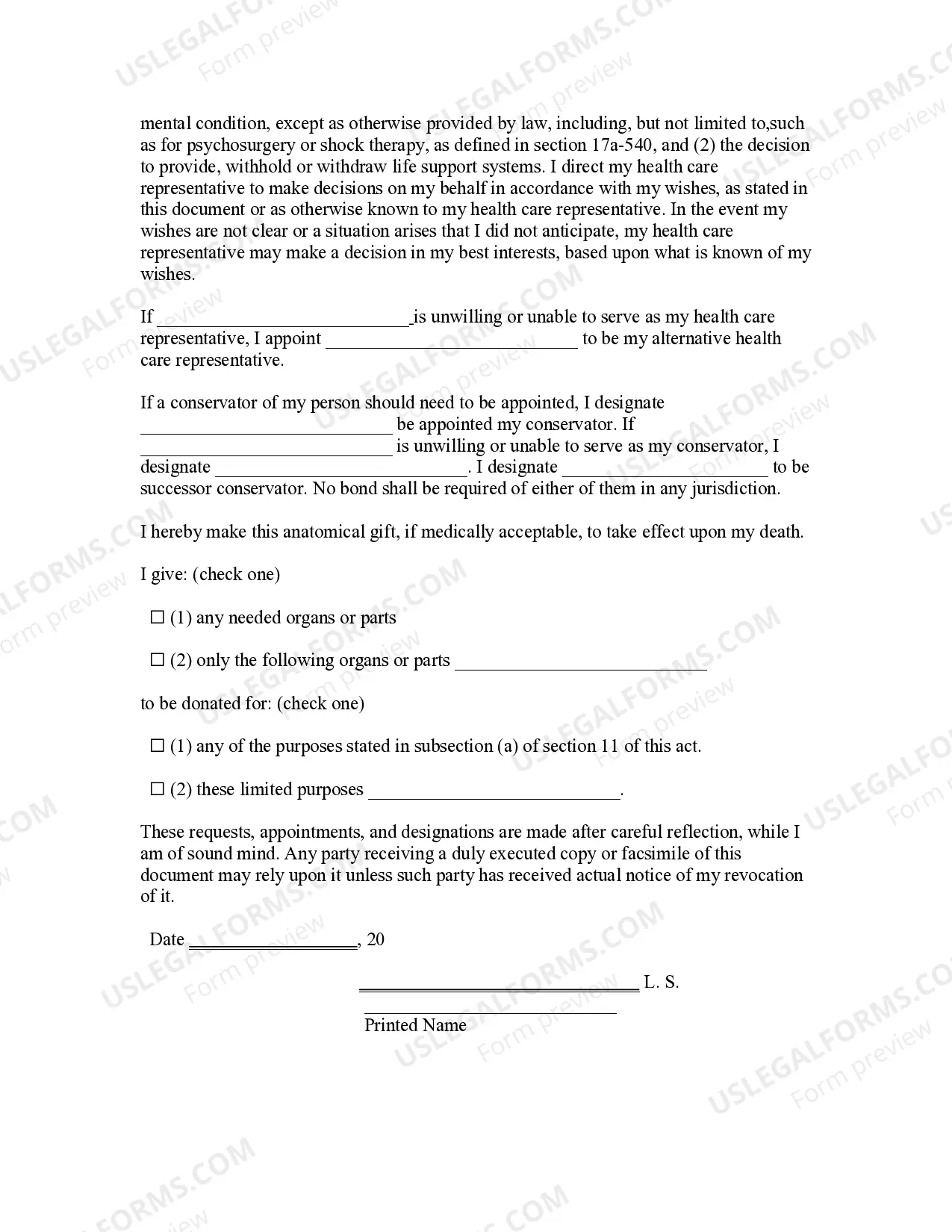 Preview Statutory Durable Power of Attorney for Health Care - Appointment of Health Care Agent and Health Care Instructions