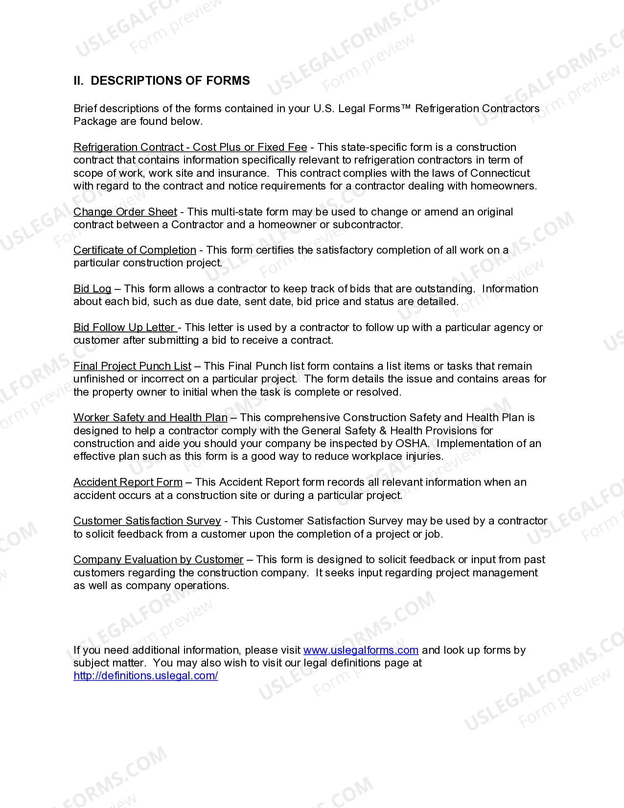 Preview Connecticut Refrigeration Contractor Package