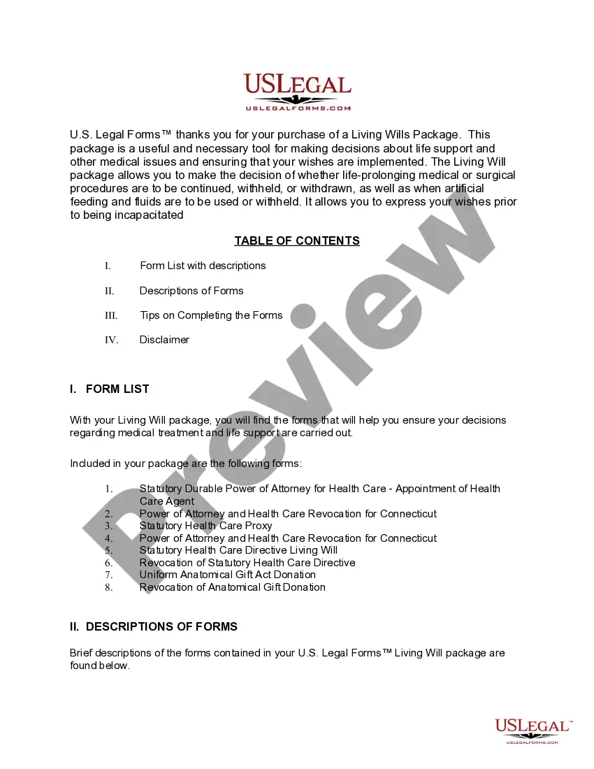 Get Connecticut Living Wills and Health Care Package Preview Connecticut Living Wills and Health Care Package