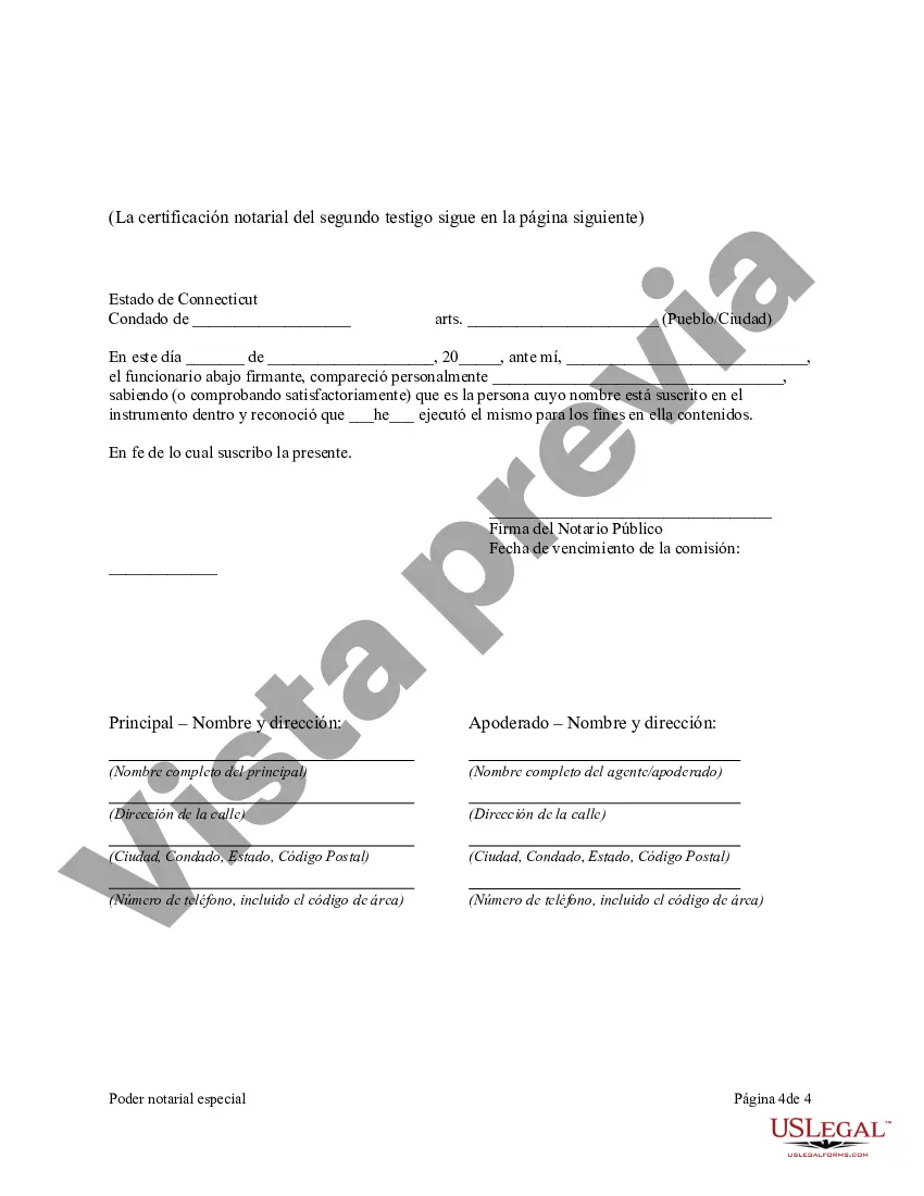 Preview Poder notarial especial o limitado para transacciones de compra de bienes raíces por parte del comprador