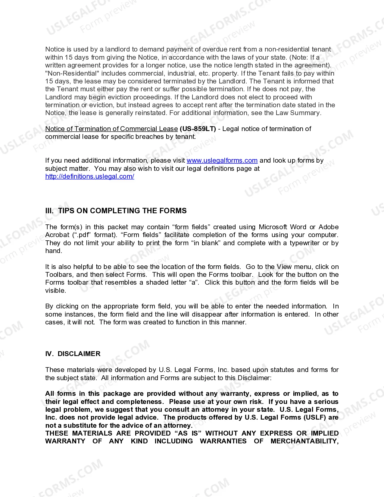Preview Connecticut Commercial Lease Package