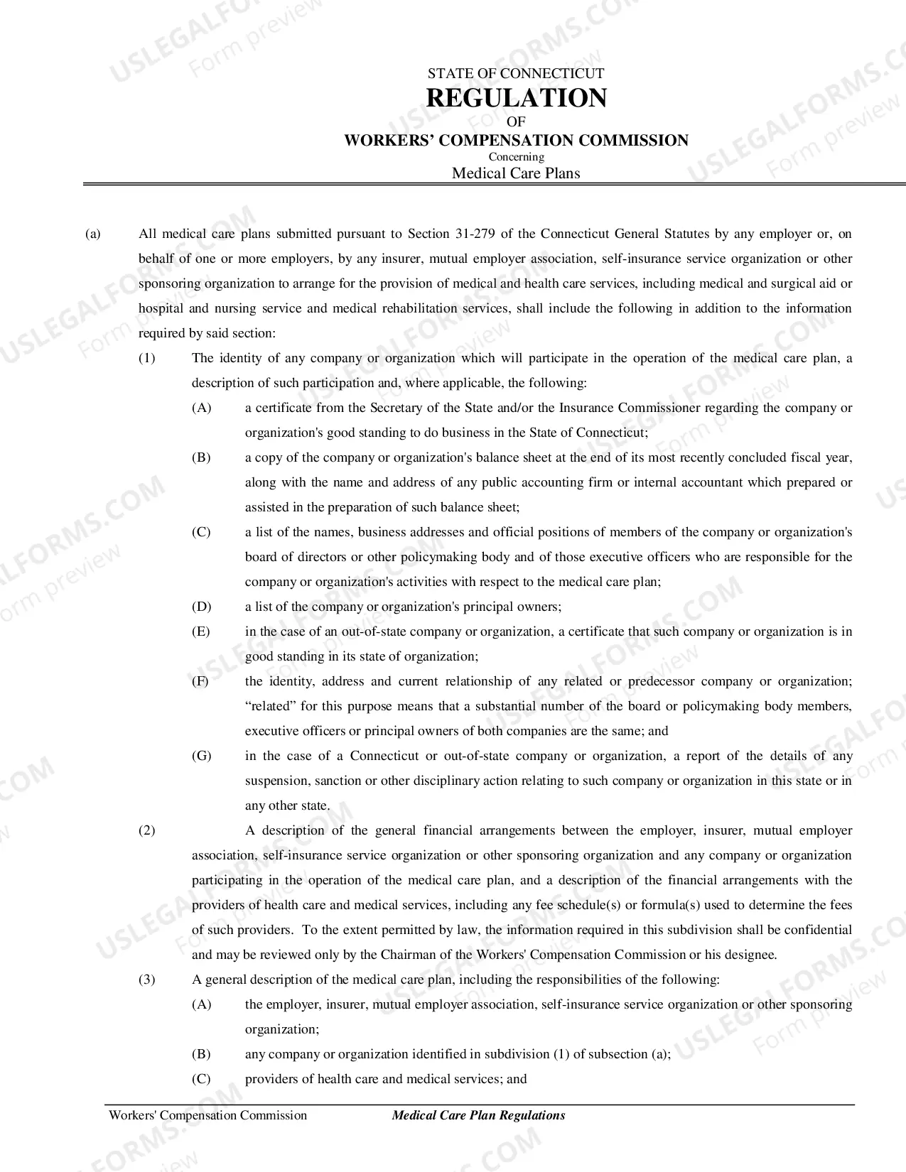 Preview Employer Medical Care Plan Application Package