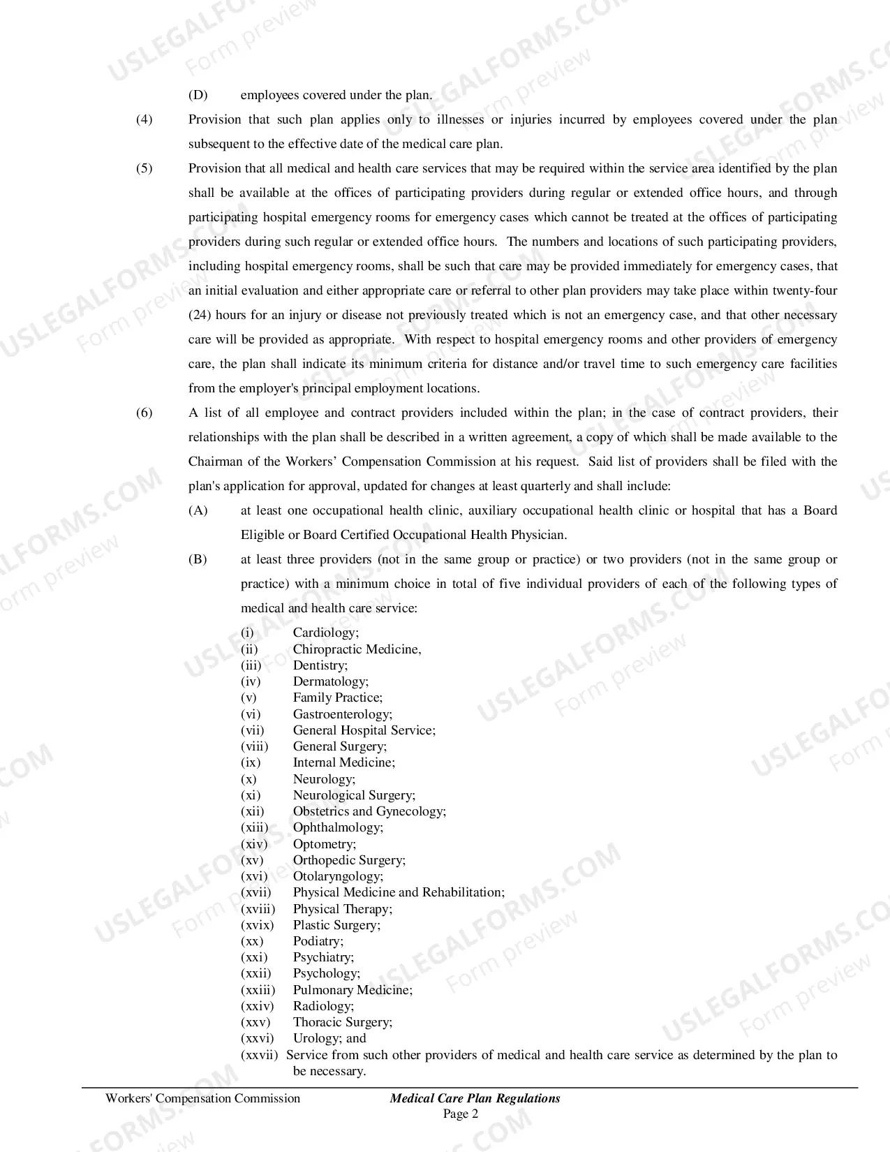 Preview Employer Medical Care Plan Application Package