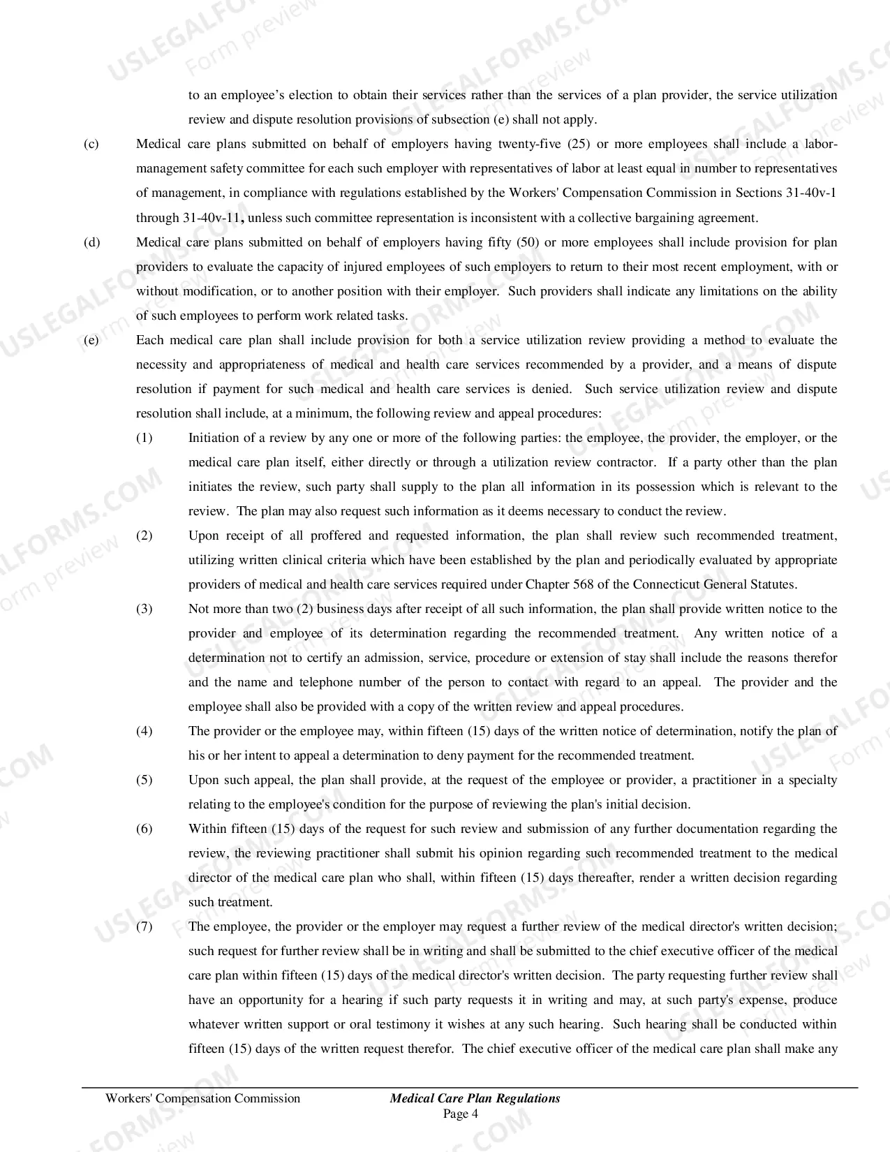 Preview Employer Medical Care Plan Application Package