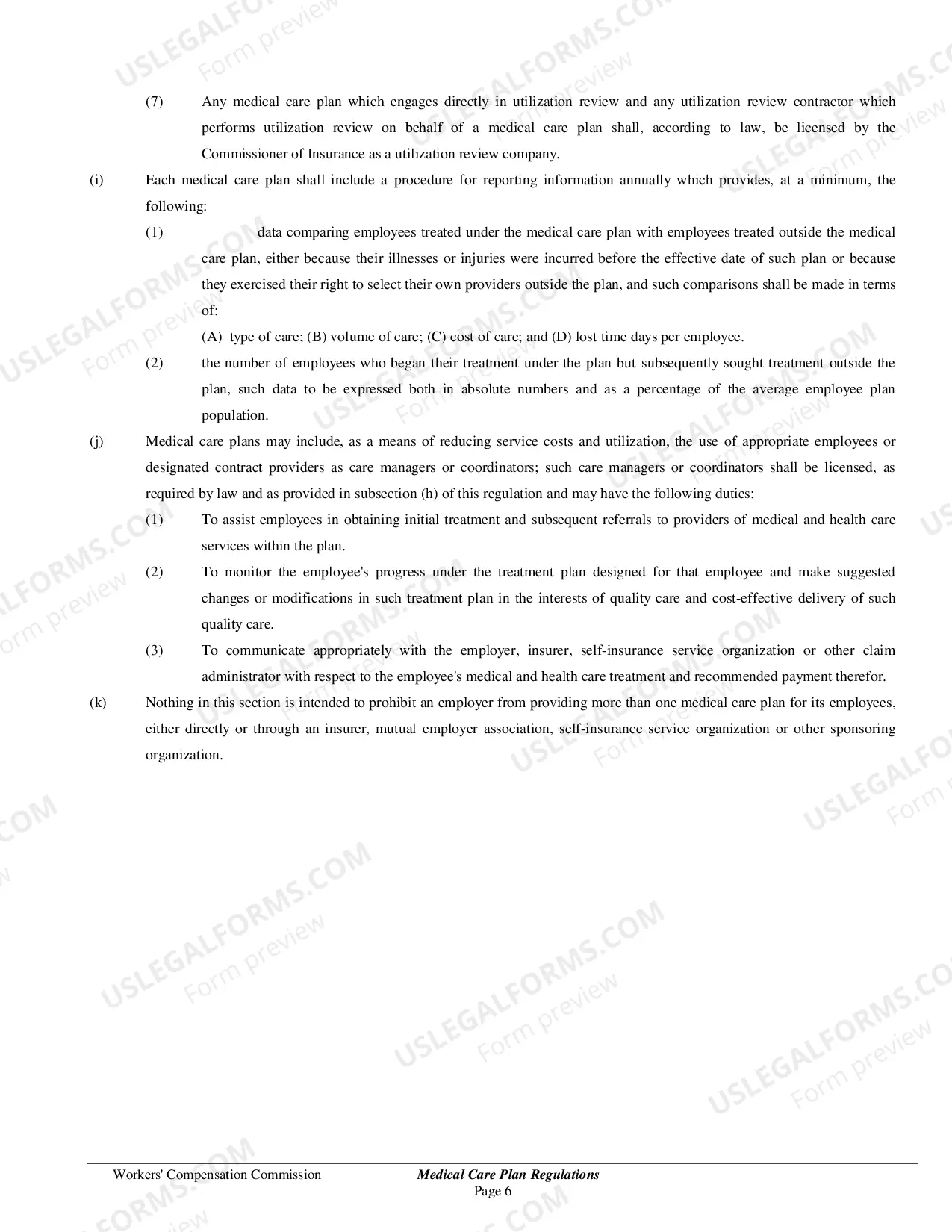 Preview Employer Medical Care Plan Application Package