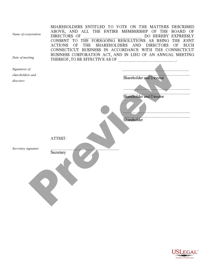 Get Annual Minutes for a Connecticut Professional Corporation Preview Annual Minutes for a Connecticut Professional Corporation