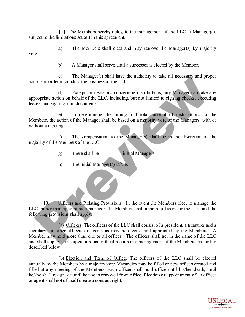 page 3 Sample Operating Agreement for Limited Liability Company LLC for a Licensed Professional preview