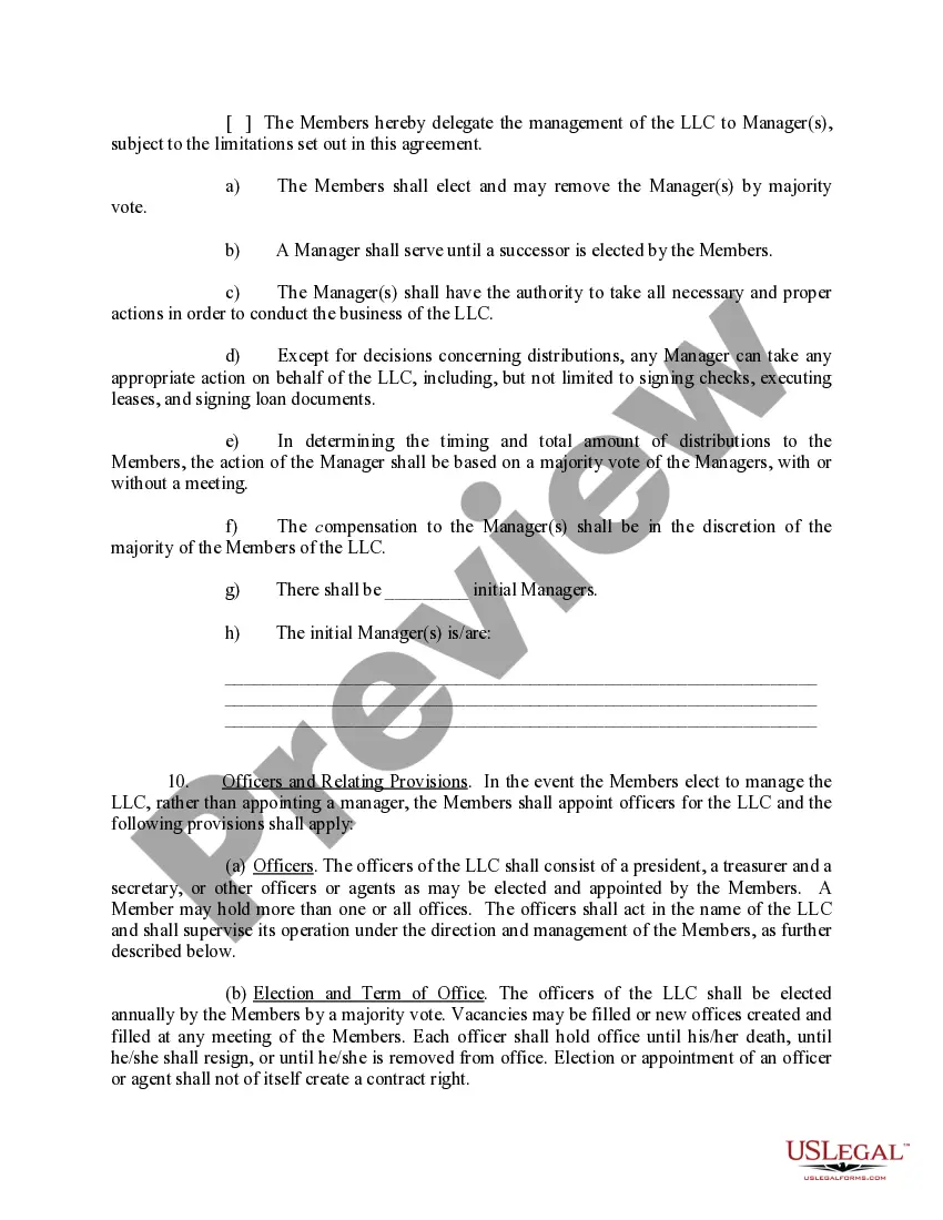 Preview Sample Operating Agreement for Limited Liability Company LLC for a Licensed Professional