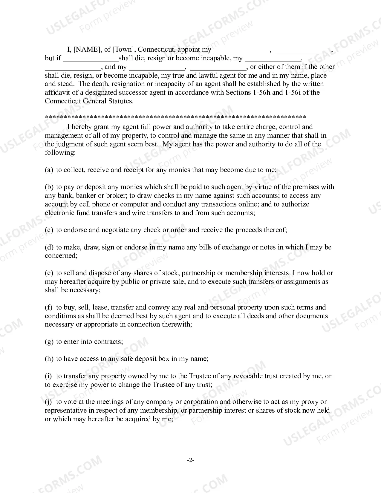 Preview Non-Statutory Durable Power of Attorney