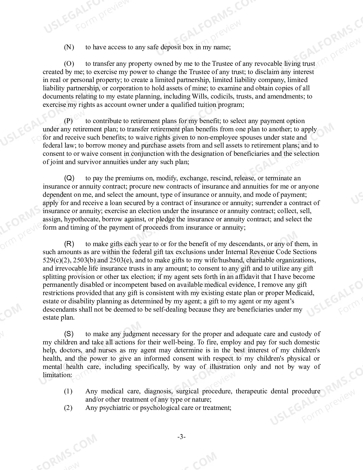 Preview Statutory Durable Power of Attorney