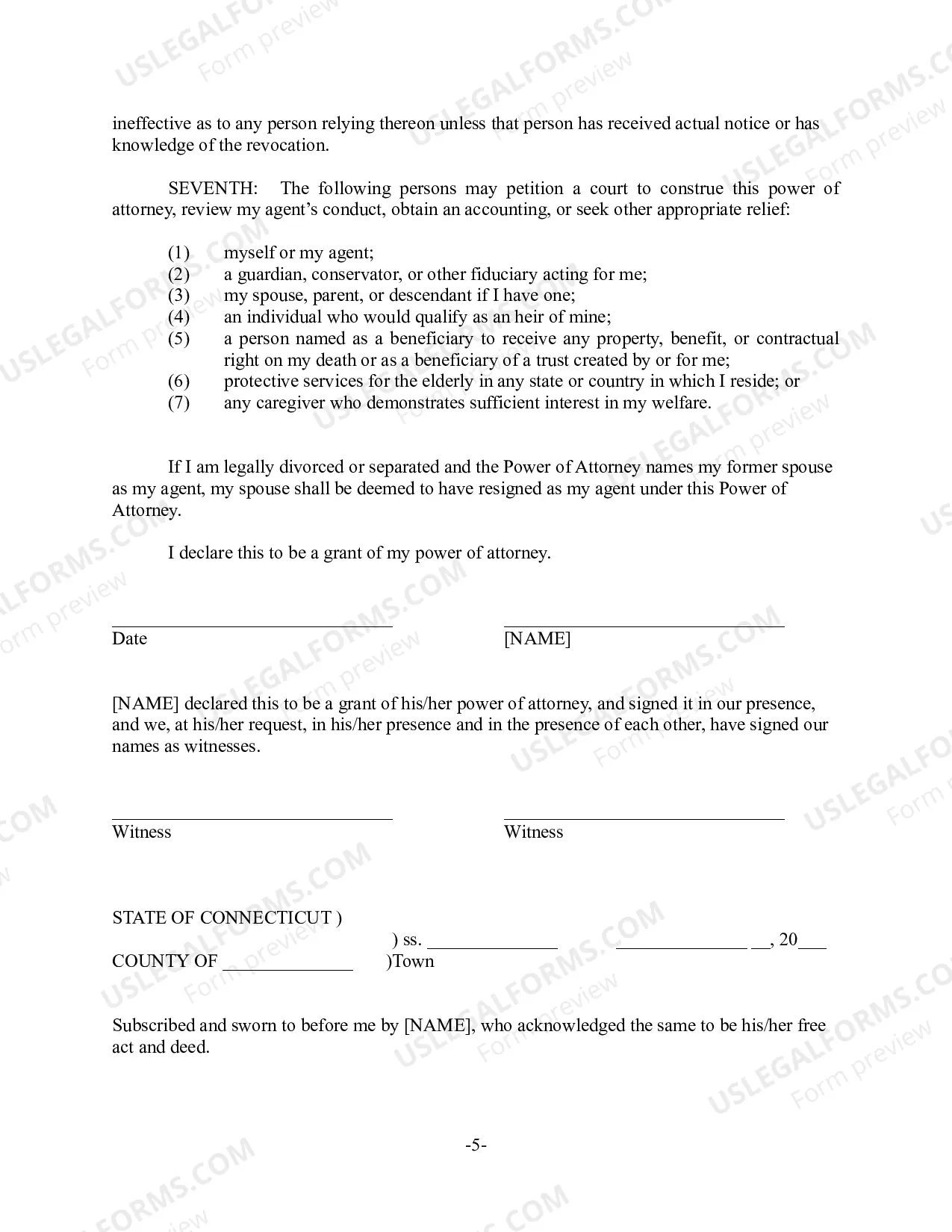 Preview Statutory Durable Power of Attorney