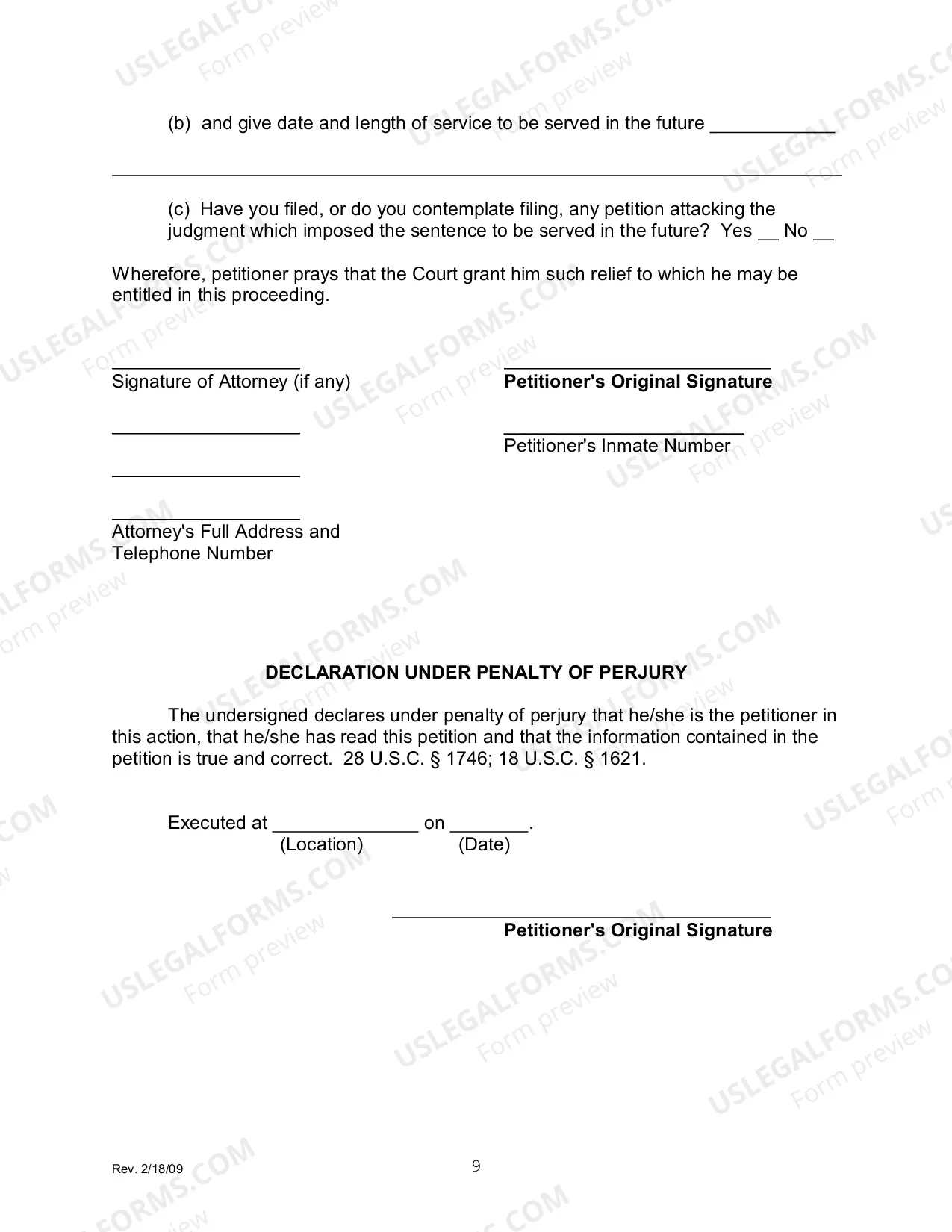 Preview Petition to Vacate, Set Aside, or Correct Sentence - 2255 (by a Person in Federal Custody)