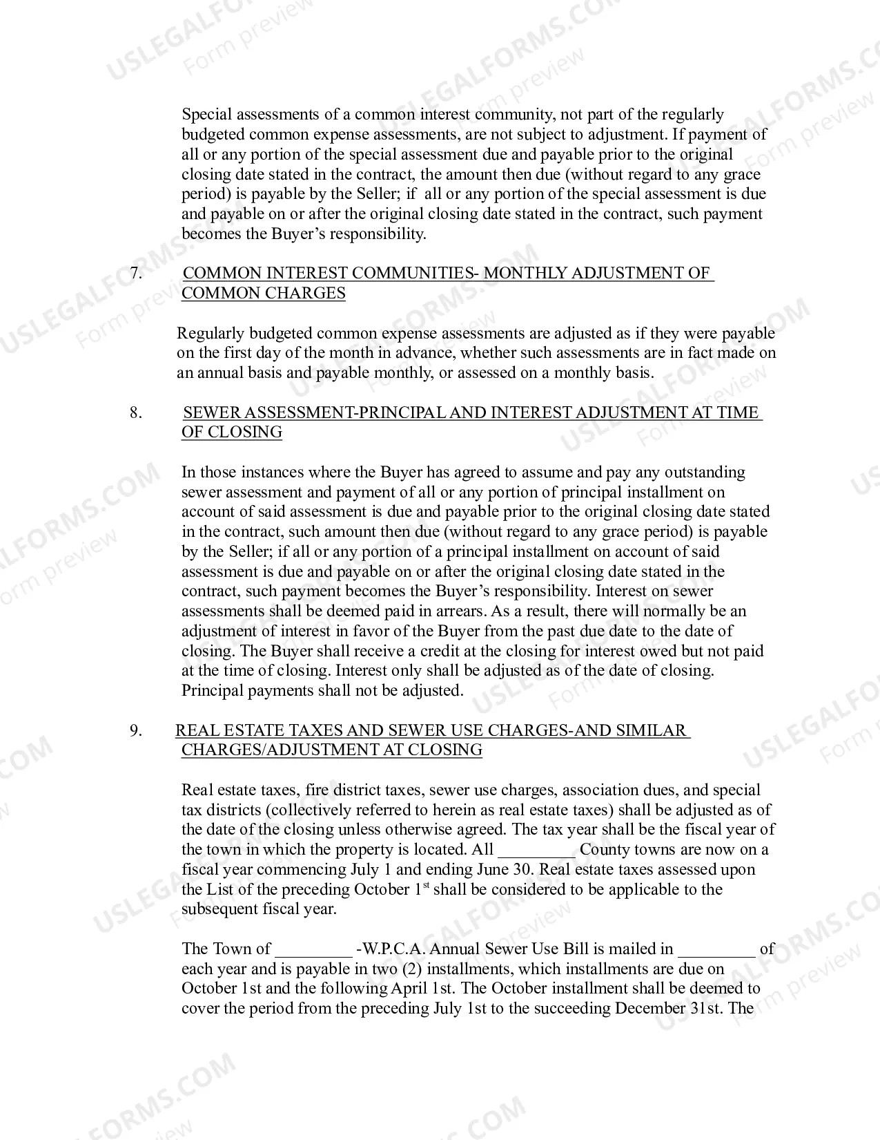 Preview Real Estate Closing Customs