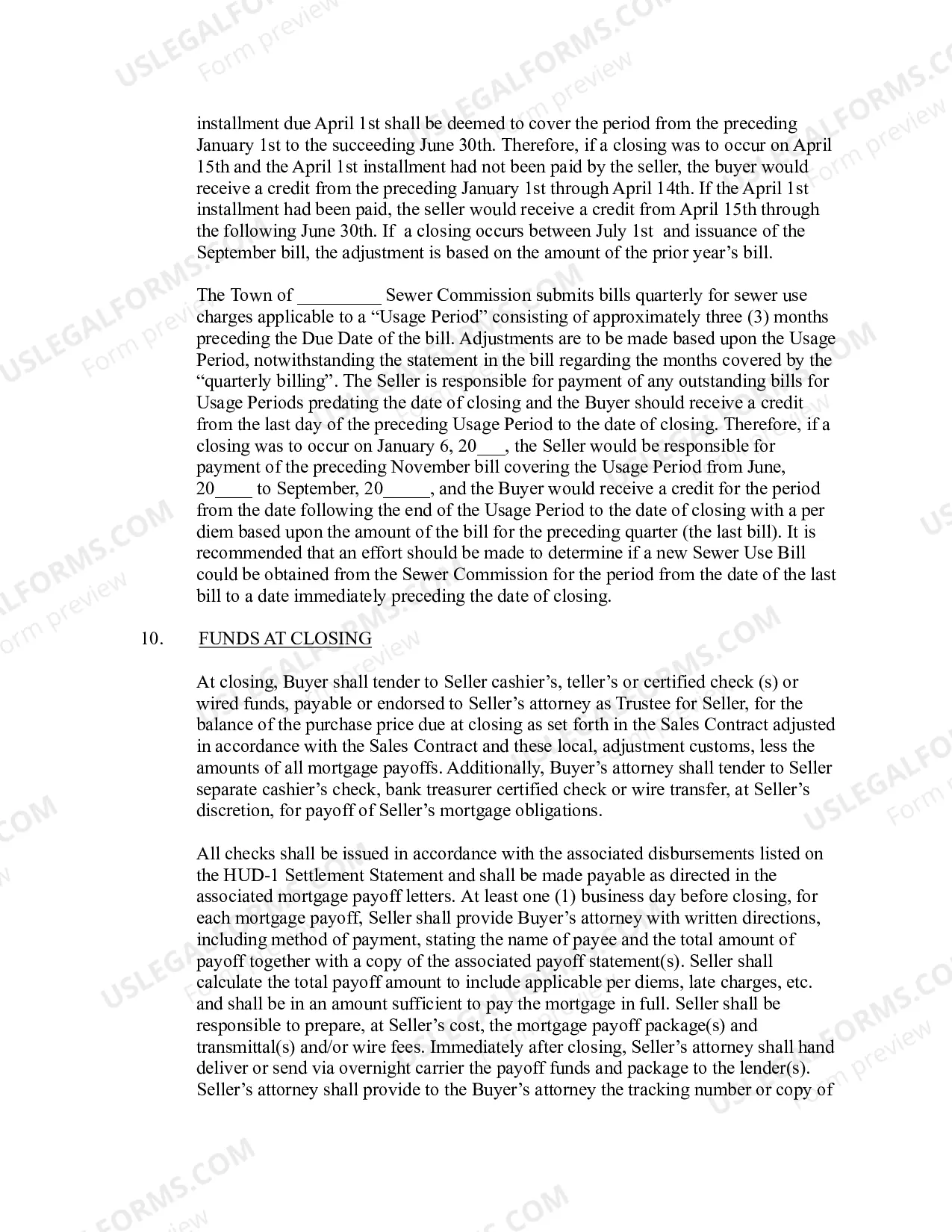 Preview Real Estate Closing Customs