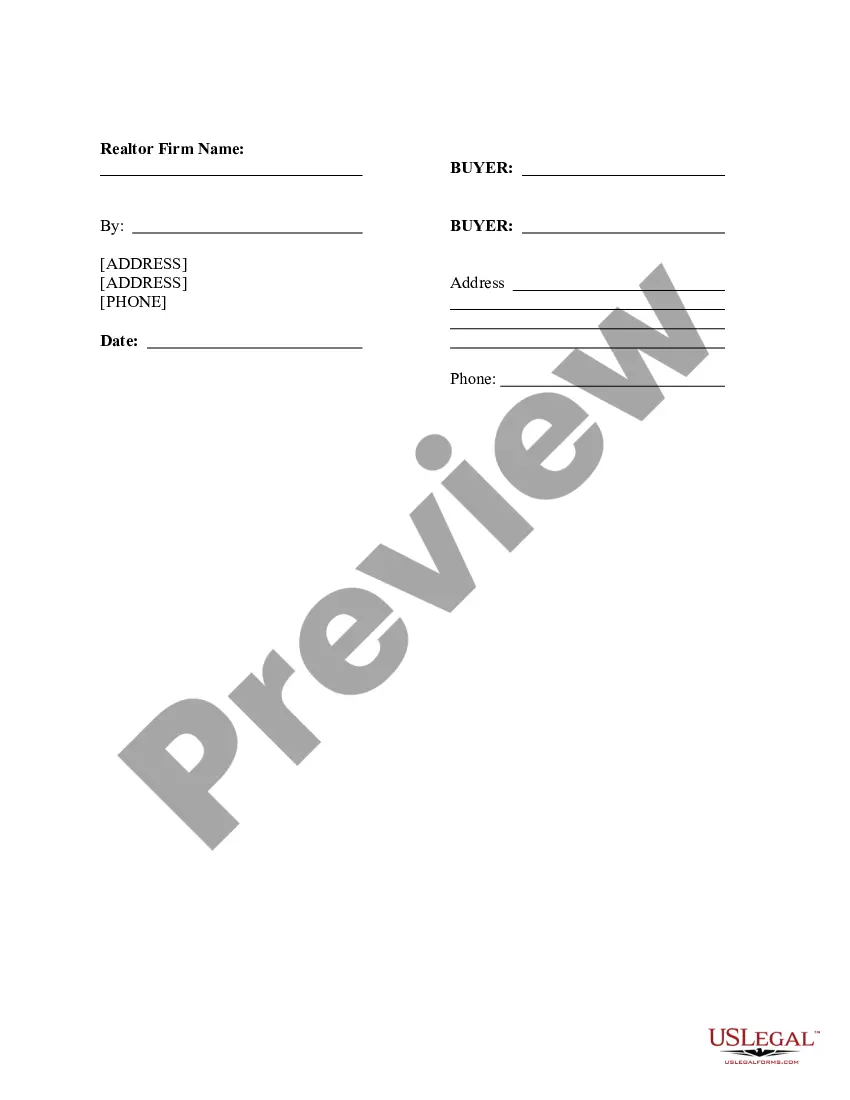 Preview Exclusive Right to Represent Buyer - Authorization