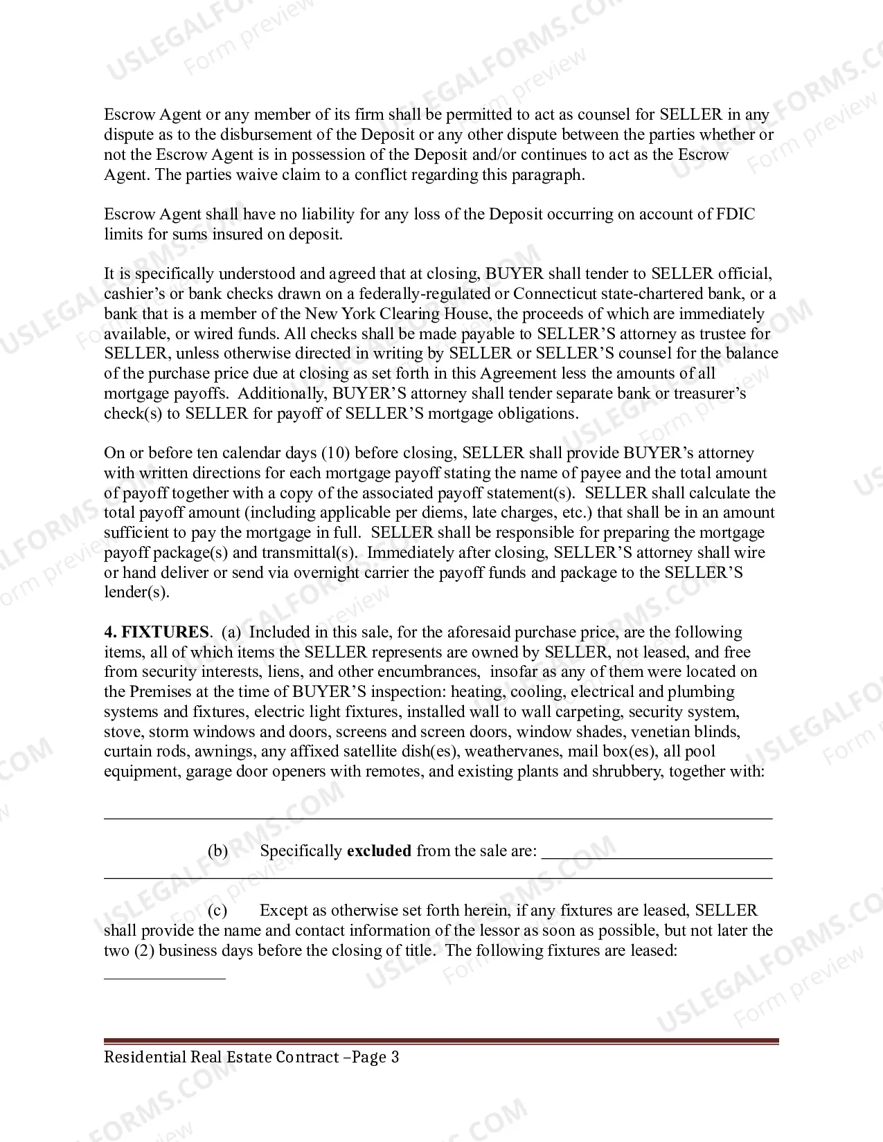 Preview Residential Real Estate Sales Agreement including Indemnity of Owner agreement