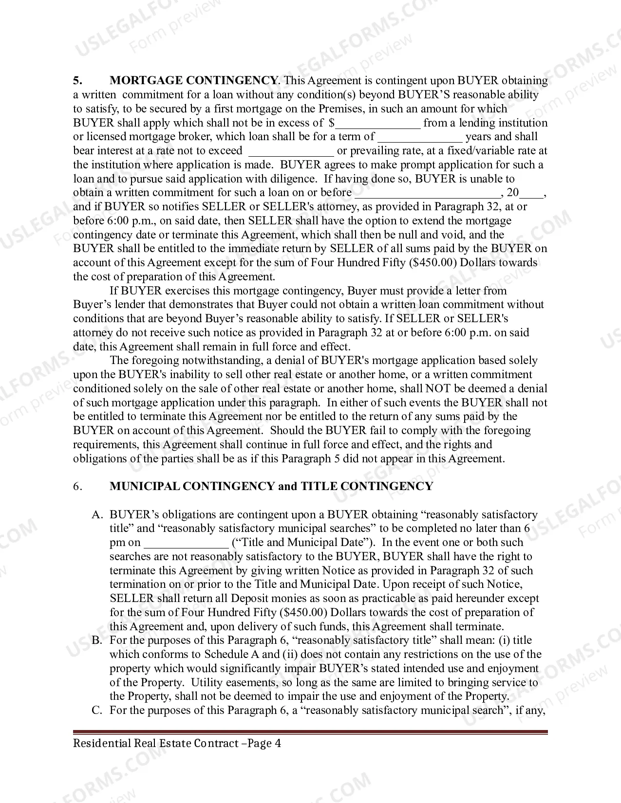 Preview Residential Real Estate Sales Agreement including Indemnity of Owner agreement