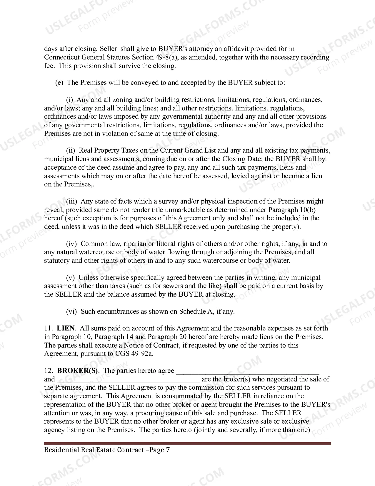 Preview Residential Real Estate Sales Agreement including Indemnity of Owner agreement