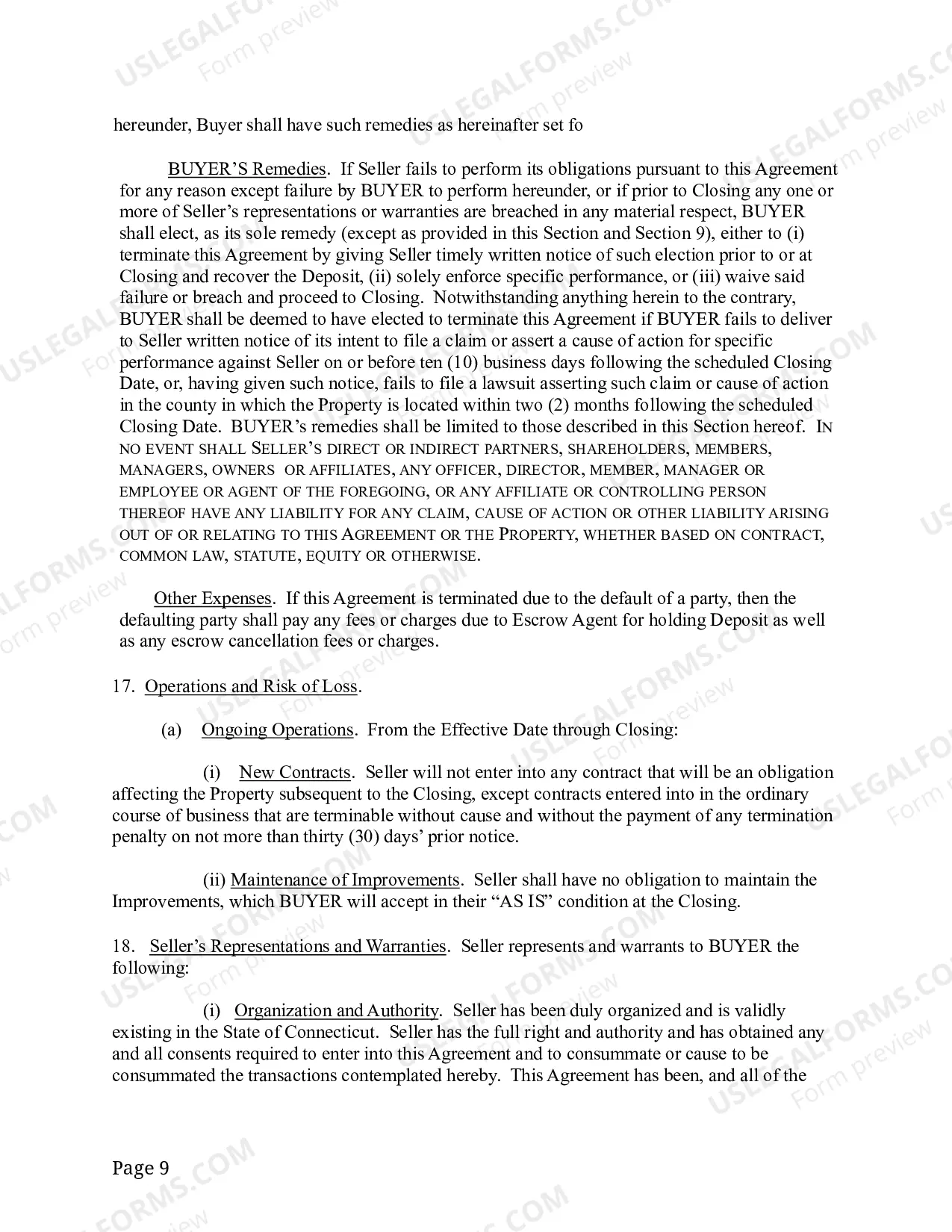 Preview Purchase Sale Agreement