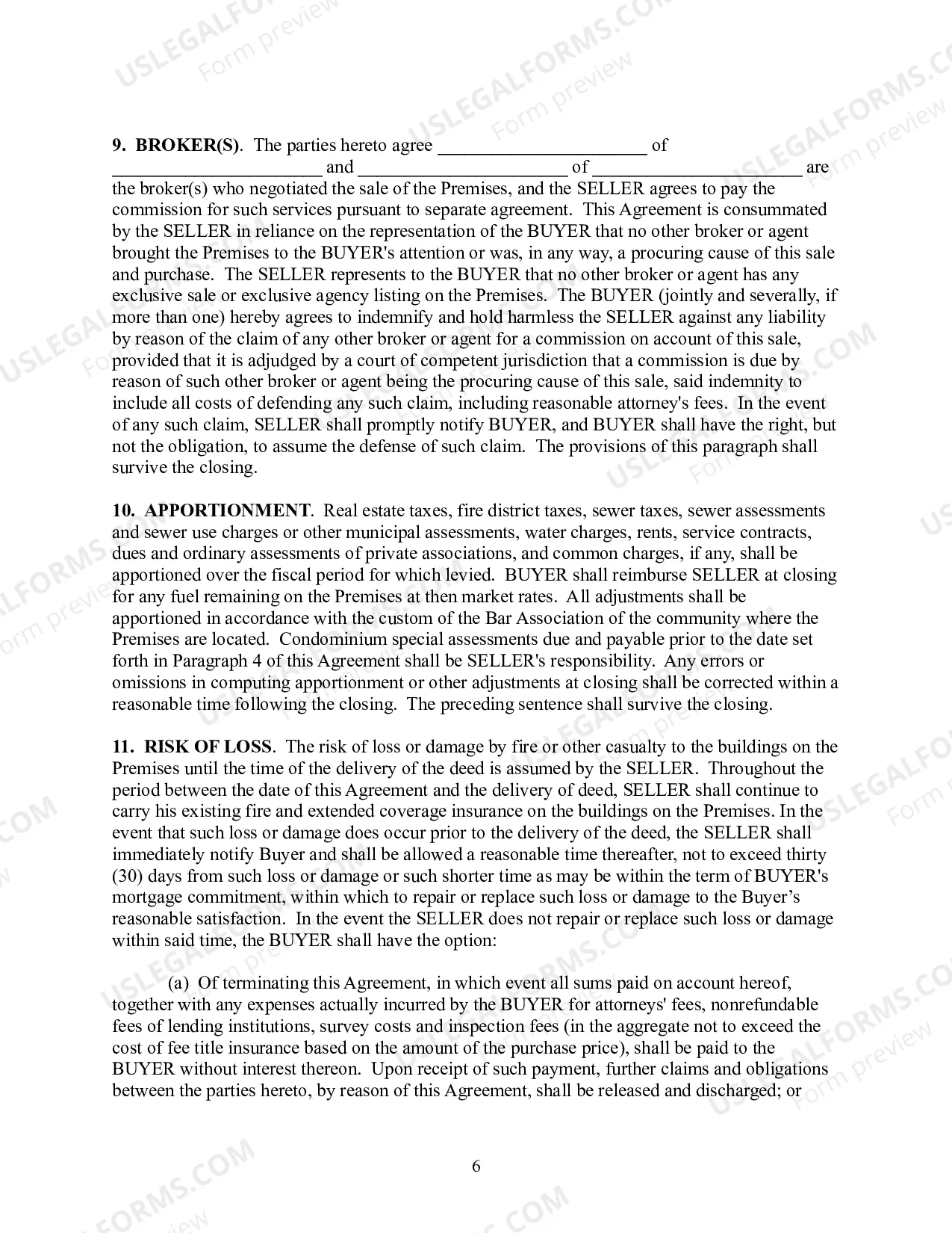 Preview Standard Form Residential Real Estate Sales Agreement