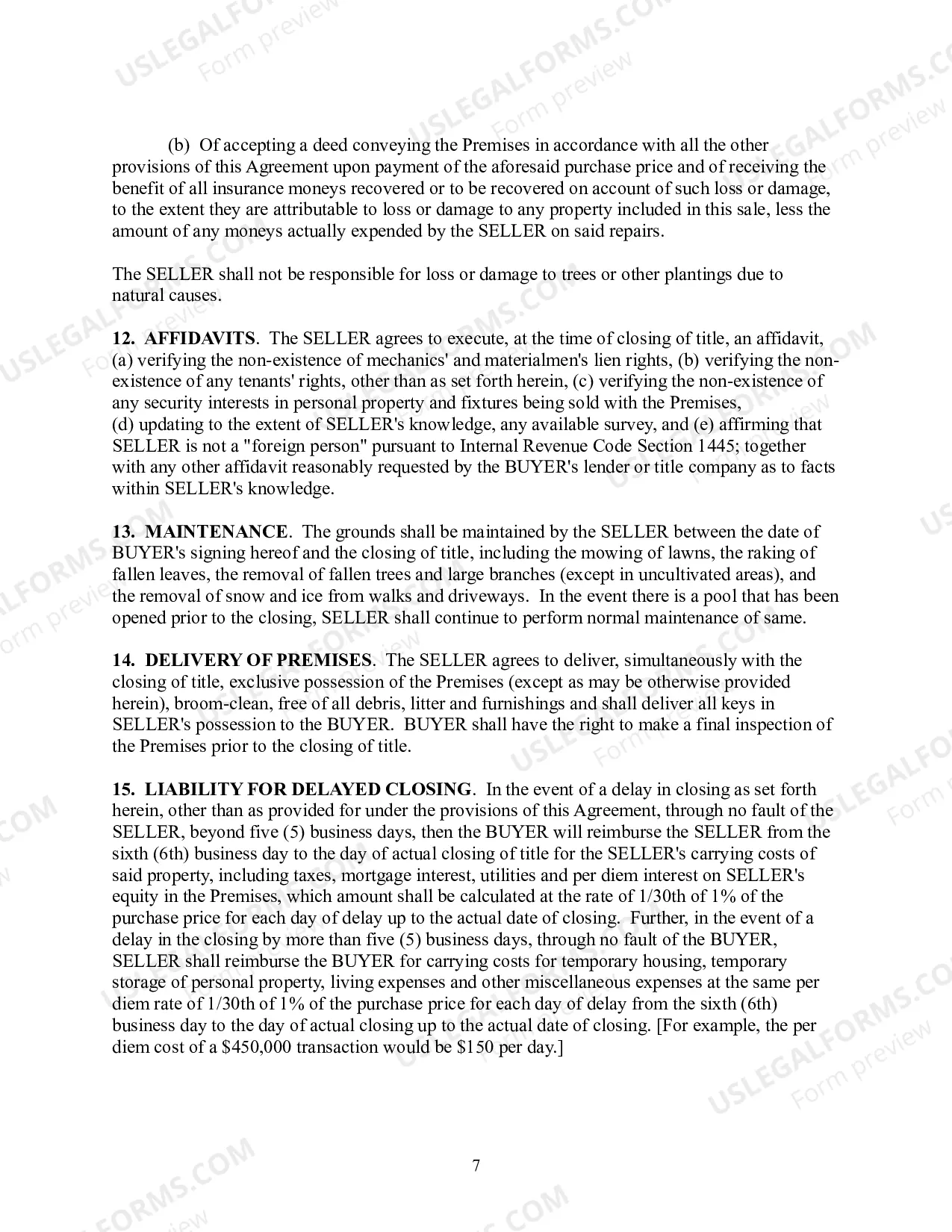 Preview Standard Form Residential Real Estate Sales Agreement
