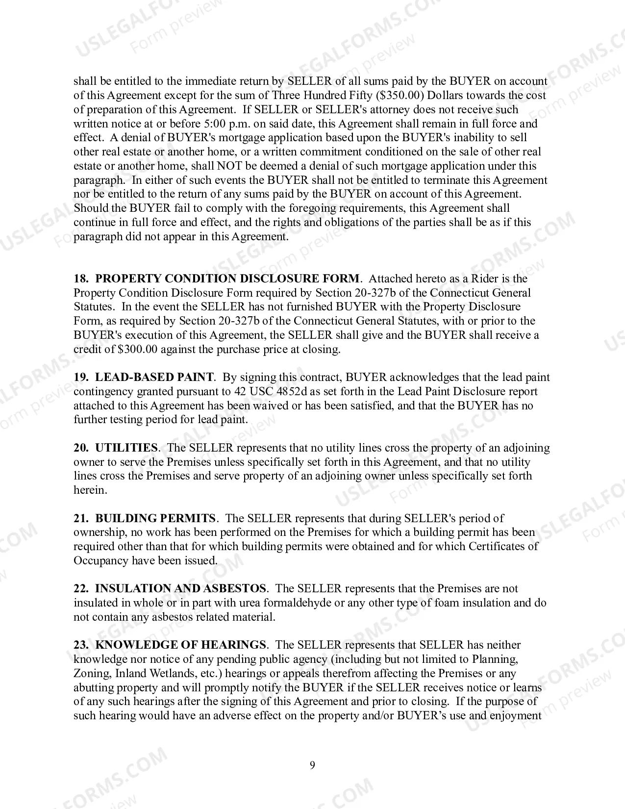 Preview Standard Form Residential Real Estate Sales Agreement