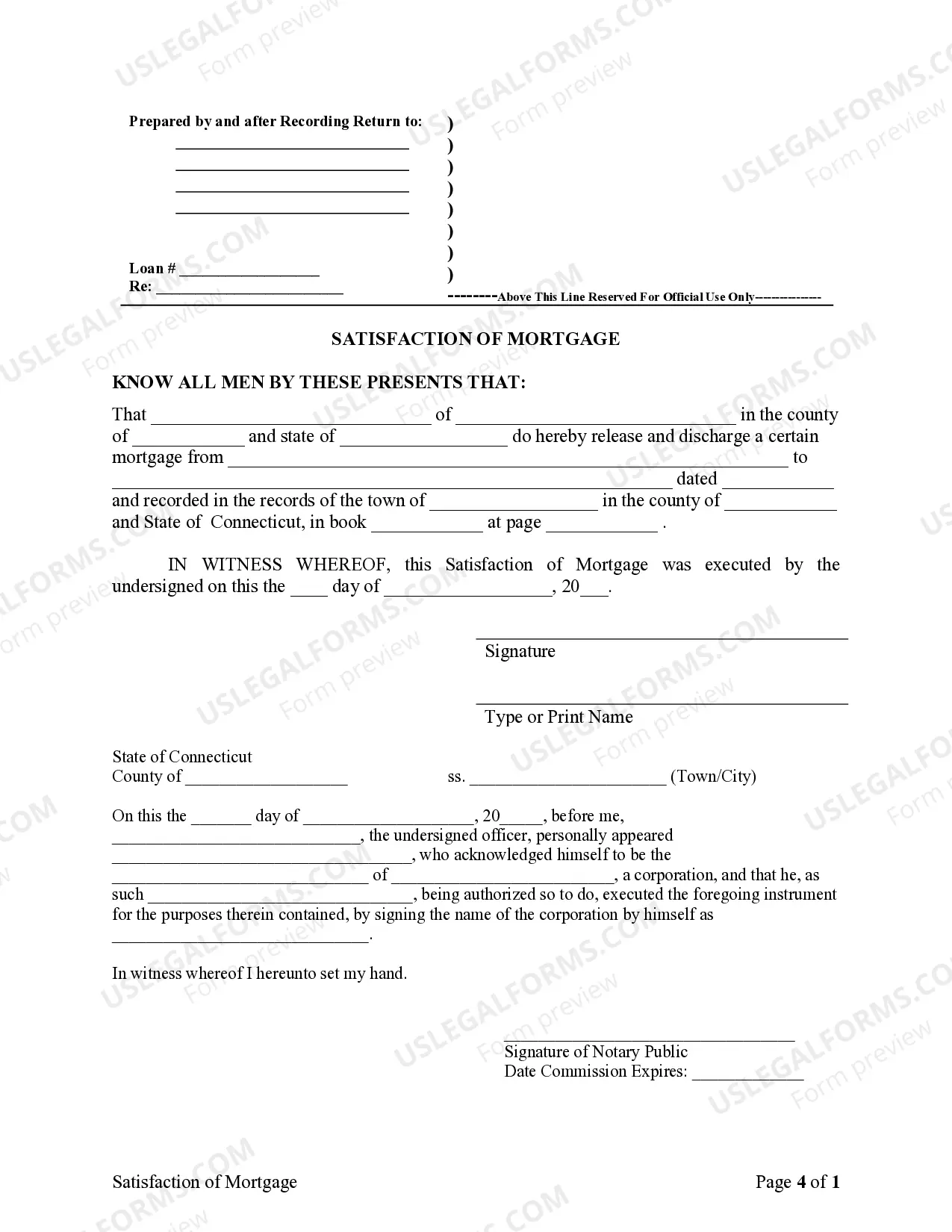 Preview Satisfaction, Release or Cancellation of Mortgage by Individual