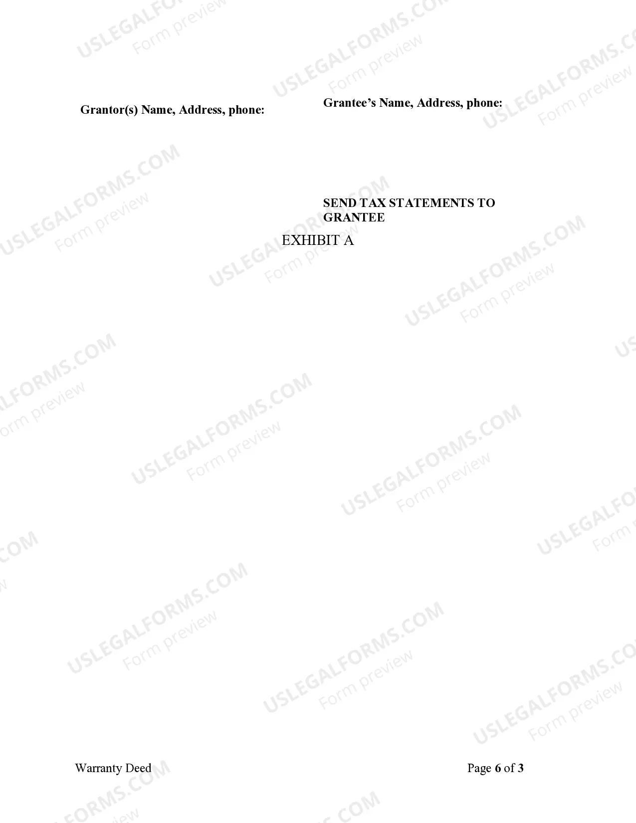 Preview Warranty Deed for Husband and Wife (Tenancy in Common to Joint Tenancy)