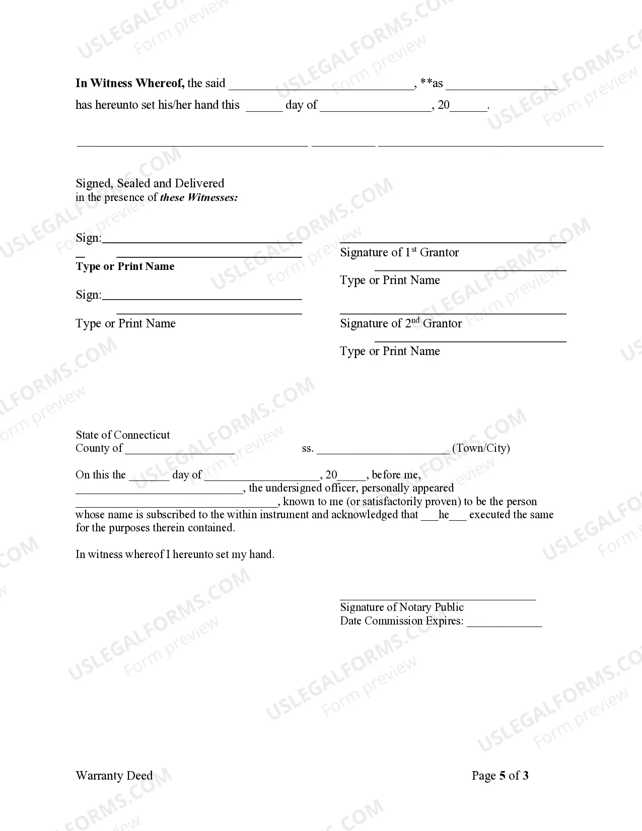 Preview Warranty Deed for Separate or Joint Property to Joint Tenancy