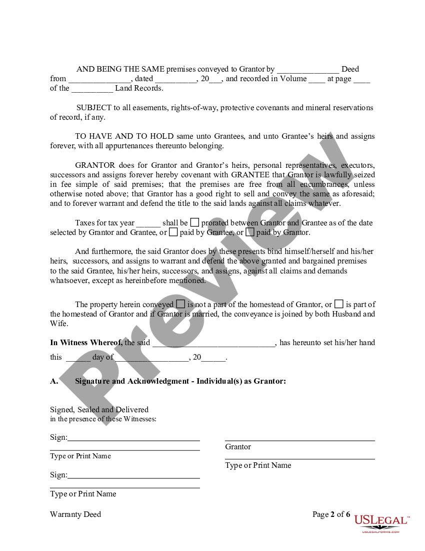 Connecticut Warranty Deed from Individuals - Warranty Deed Form ...