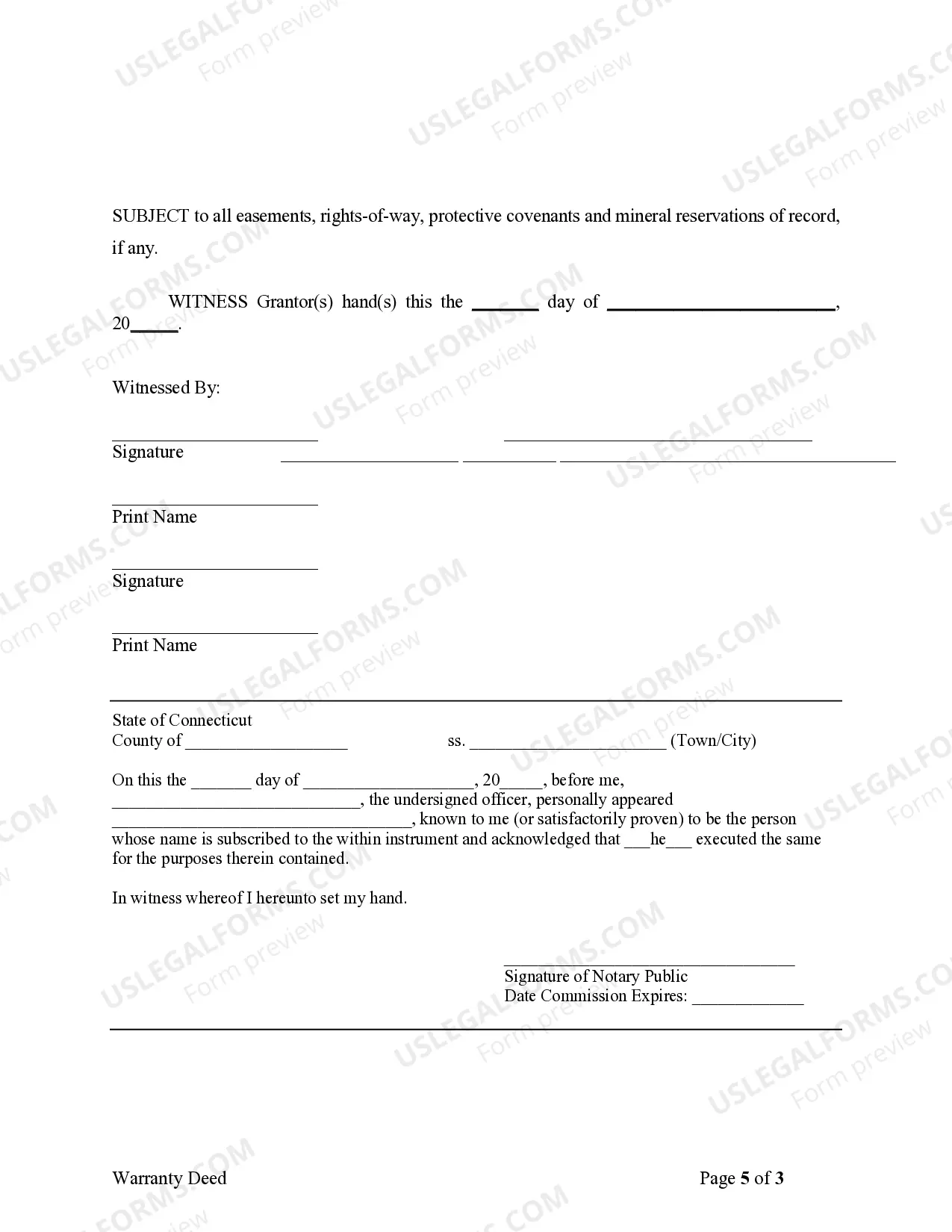 Preview Warranty Deed from Individual to Trustees of Revocable Trust