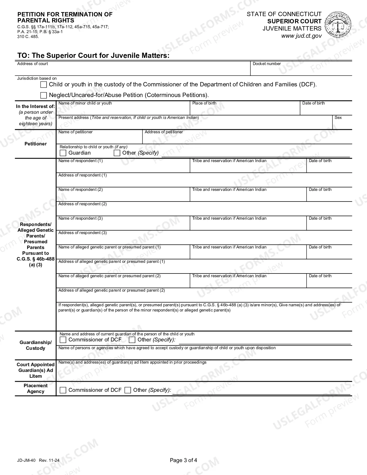Preview Notice Summons And Order For Hearing Termination of Parental Rights
