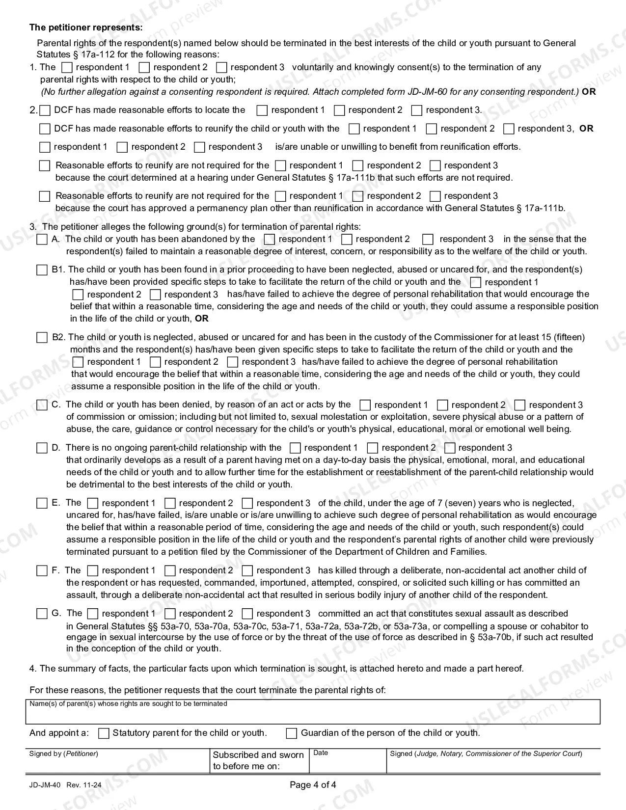 Preview Notice Summons And Order For Hearing Termination of Parental Rights