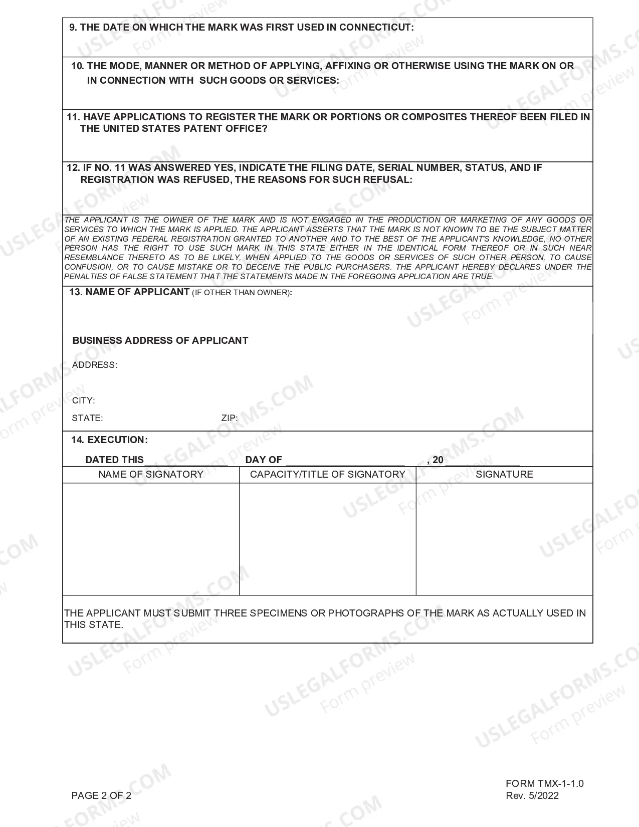 Preview Registration of a Certification Mark